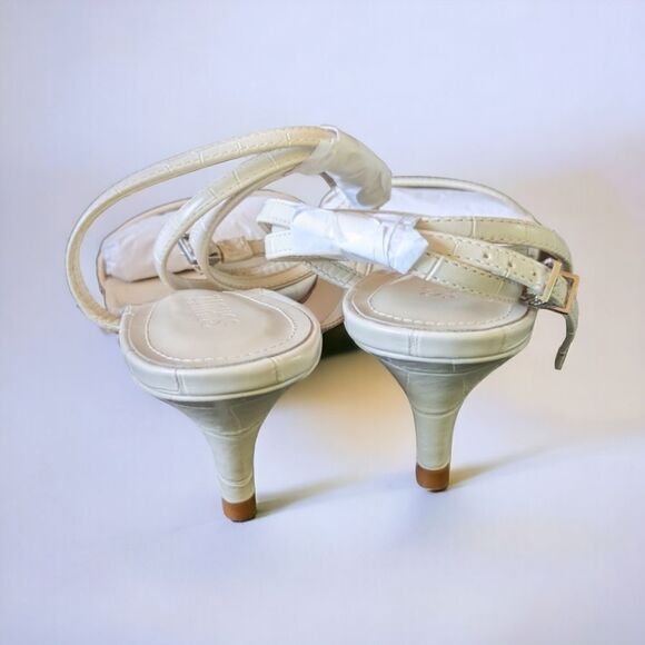 NWT Schutz Sherry Pearl Cream Leather Sandal size 8 - Picture 5 of 13